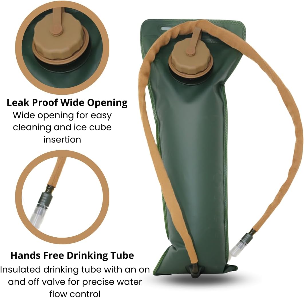 M MCGUIRE GEAR Hydration Bladder, 3L/100 oz. Water Bladder, Leak Proof Hydration Pack, Water Reservoir with Insulated Drinking Tube for Hiking, Cycling, and Biking - Image 4