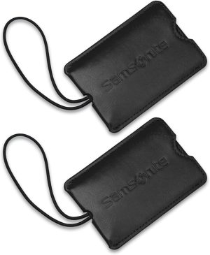 2-Pack Vinyl ID Tags, Black